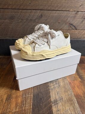 Maison Mihara Yasuhiro Hank Vintage Sole Canvas Low White Size 40 Sneakers